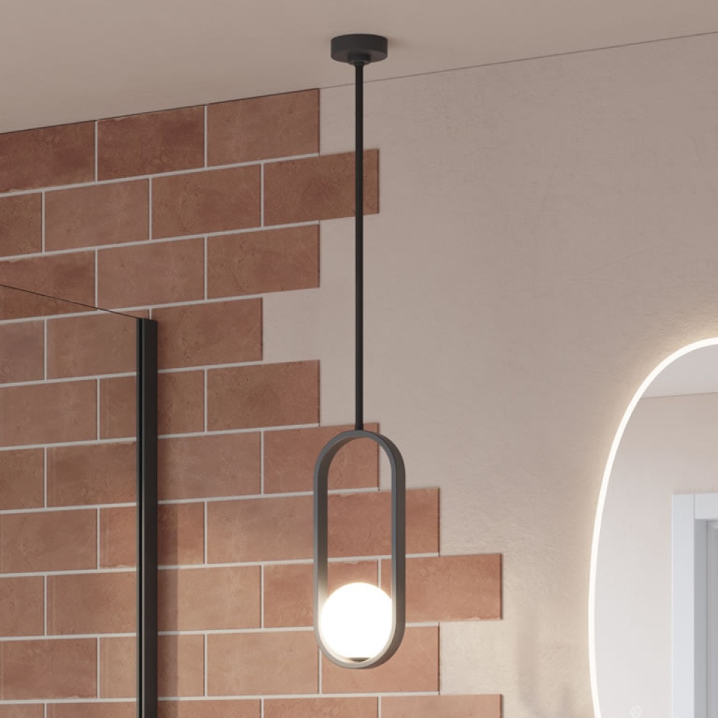 Lifestyle image of Crosswater Tranquil Slate Pendant Light